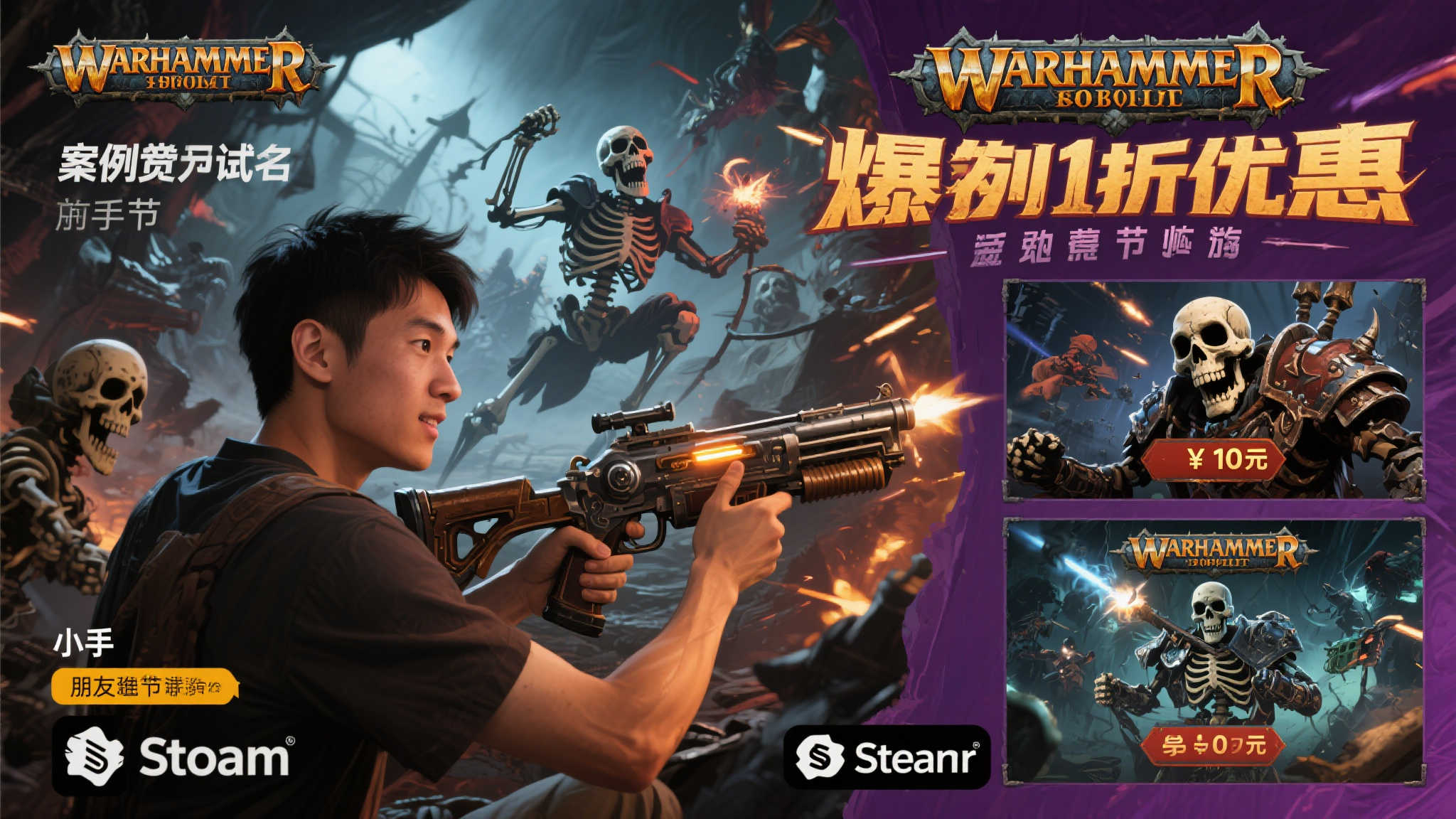 Steam骷髅节狂欢:《战锤爆矢枪》免费体验,多款游戏低至一折! Steam骷髅节狂欢:《战锤爆矢枪》免费体验,多款游戏低至一折!